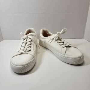 Quince Women’s Eco Cotton Canvas Everyday Sneakers — White, Size 7.5 — EUC